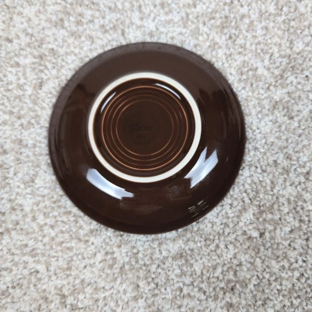 Fiesta Ceramic Chocolate Brown Saucer Replacement Dishware Vintage Collectible